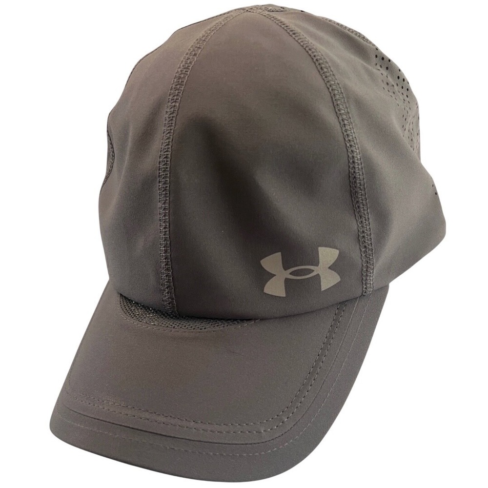 NWT Under Armour Mens Iso-Chill Launch Run Hat Gray Reflective Performance